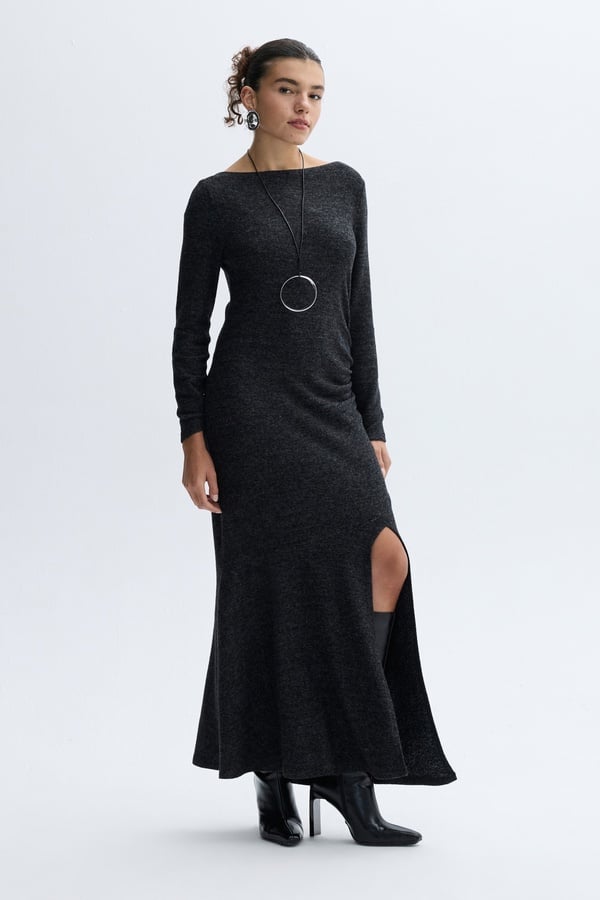 FITTED YIRTMAÇLI UZUN ELBİSE