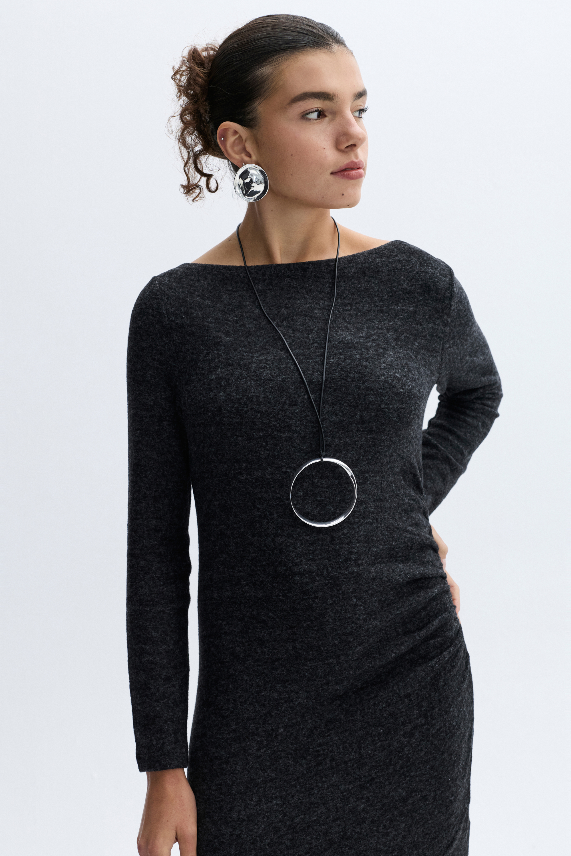 FITTED YIRTMAÇLI UZUN ELBİSE