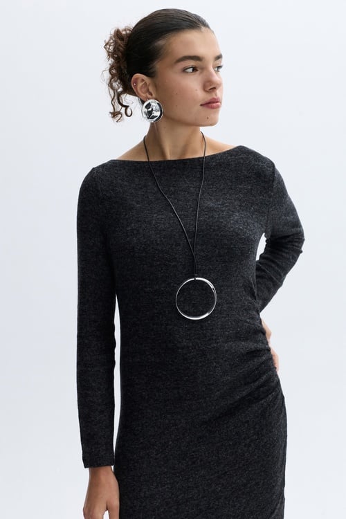 FITTED YIRTMAÇLI UZUN ELBİSE