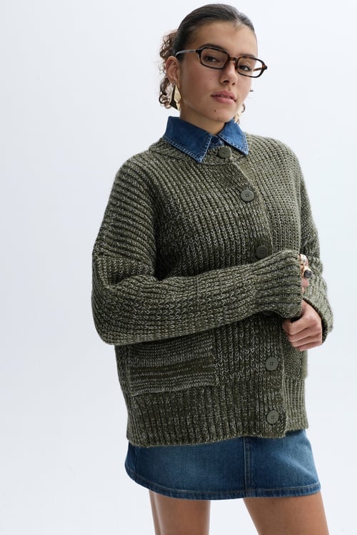 LOOSE FIT ÖRGÜLÜ HIRKA