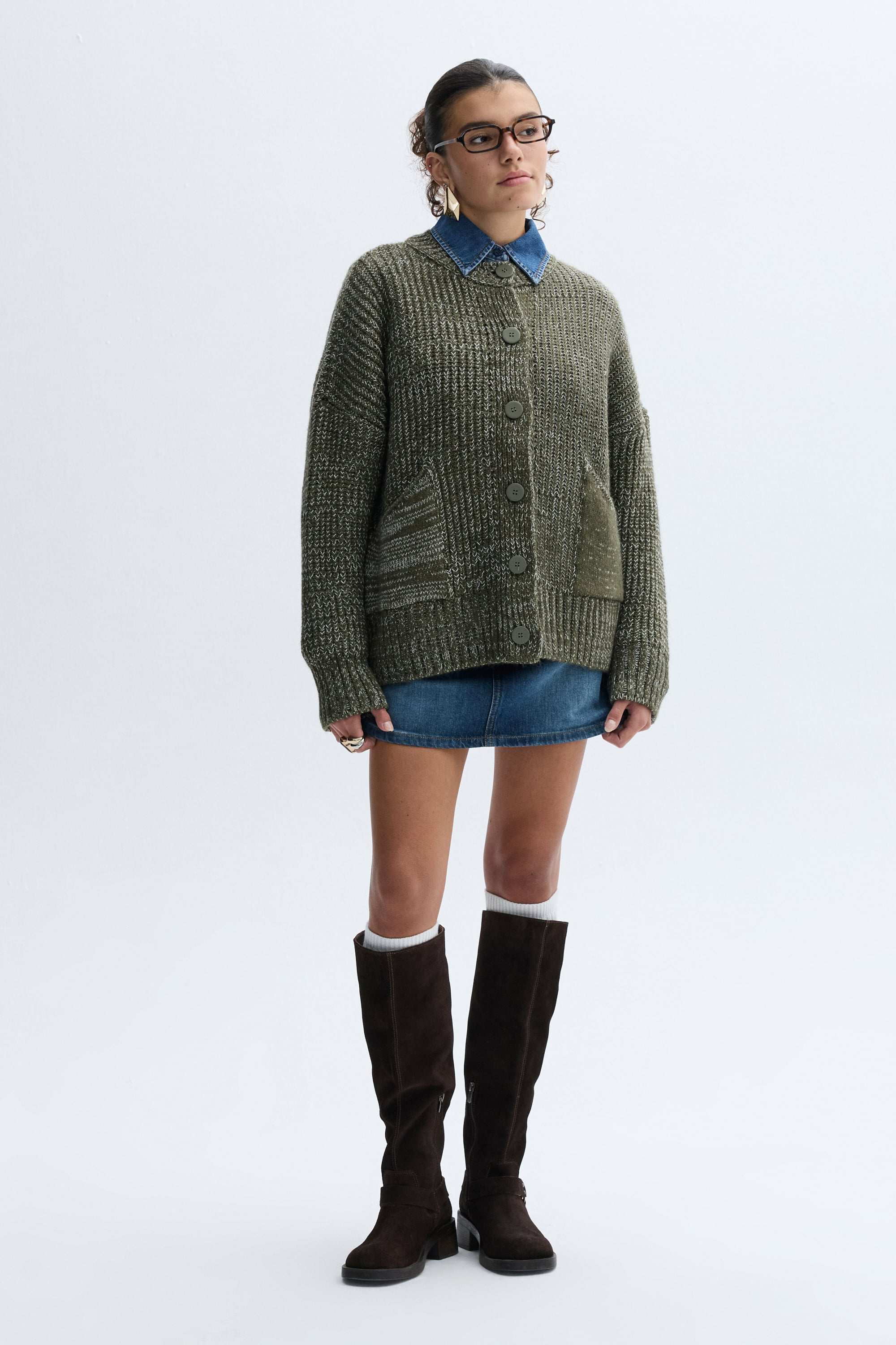 LOOSE FIT ÖRGÜLÜ HIRKA