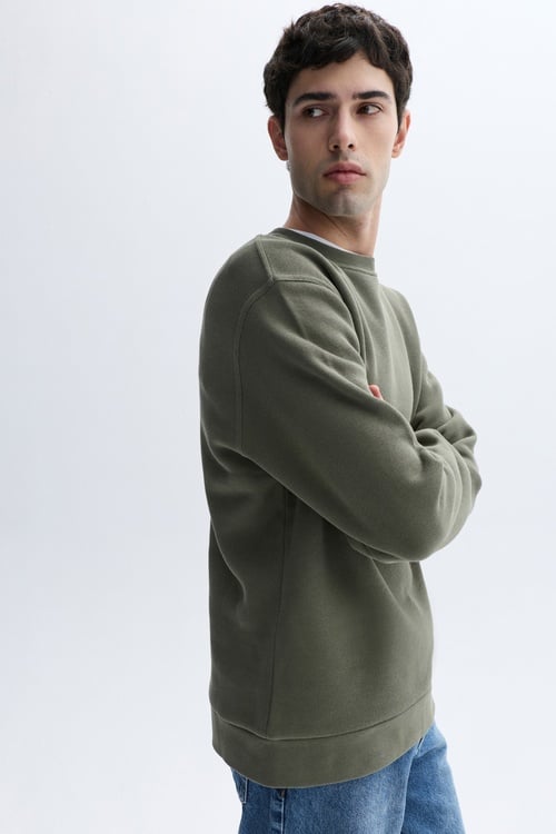 OVERSIZE BİSİKLET YAKA SWEATSHIRT