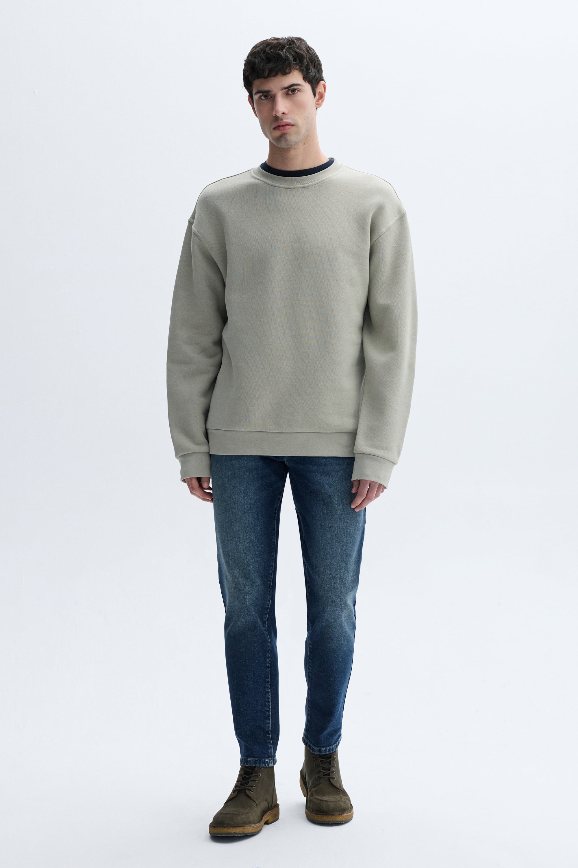 OVERSIZE BİSİKLET YAKA SWEATSHIRT