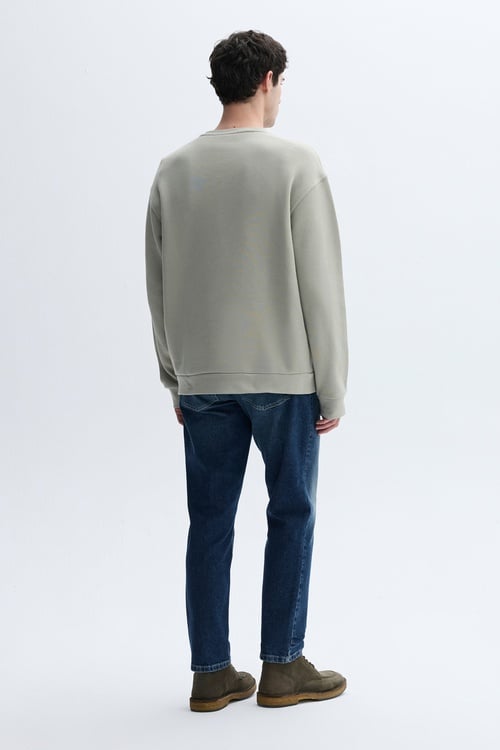 OVERSIZE BİSİKLET YAKA SWEATSHIRT