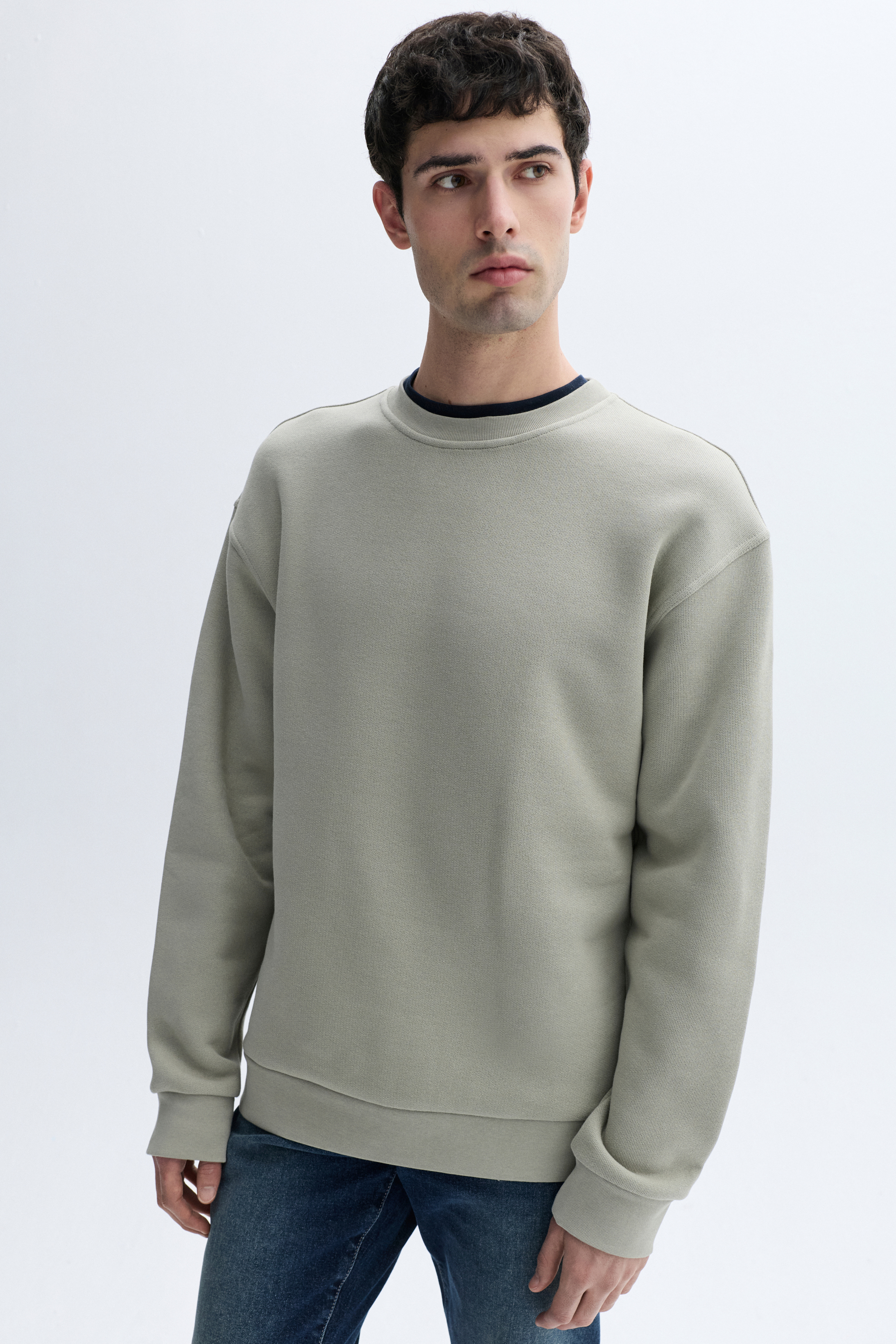 OVERSIZE BİSİKLET YAKA SWEATSHIRT