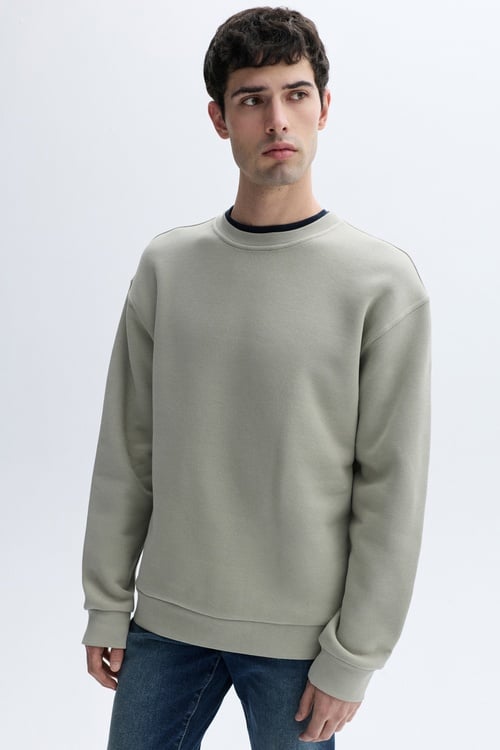 OVERSIZE BİSİKLET YAKA SWEATSHIRT