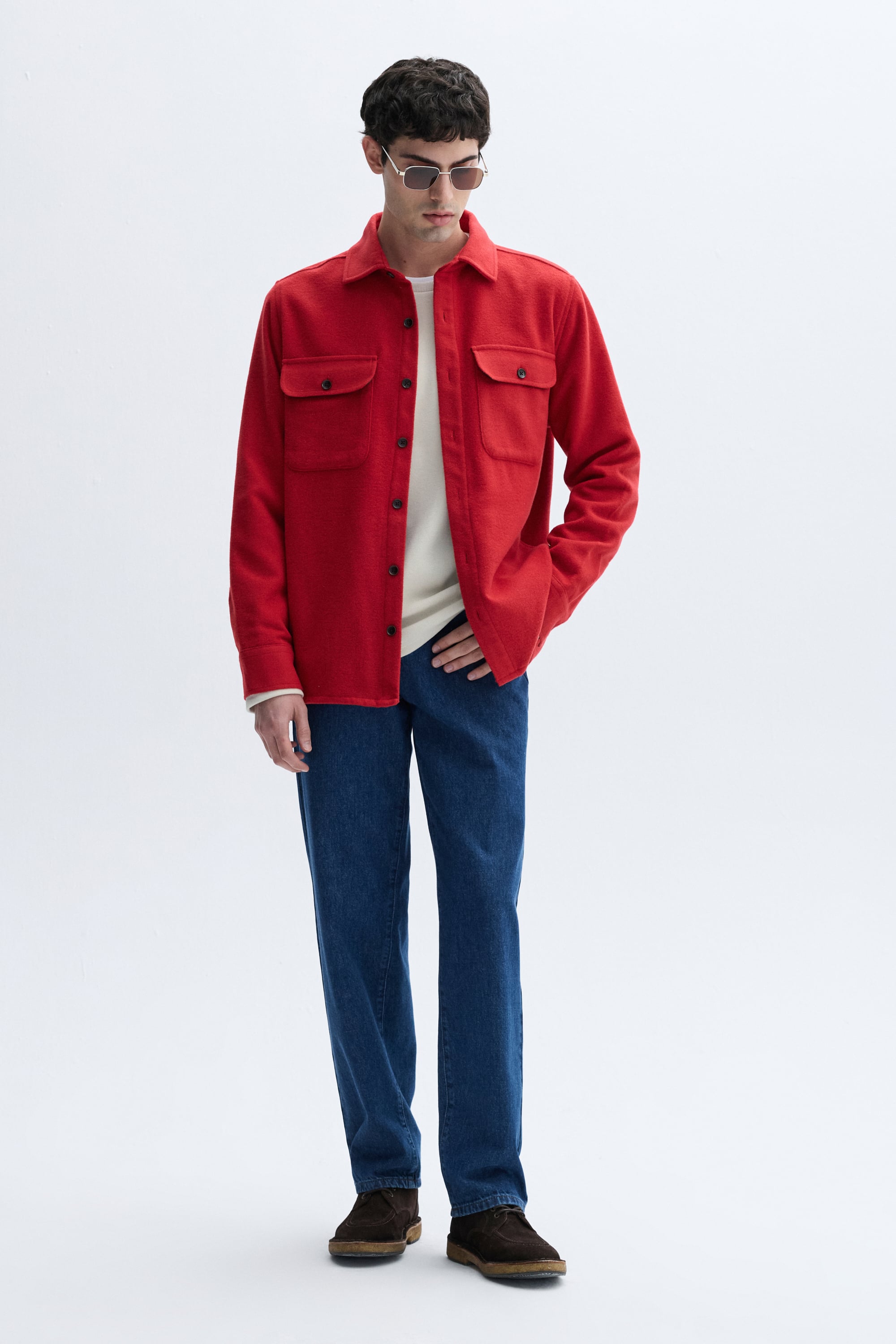 YÜN KARIŞIMLI GÖMLEK CEKET