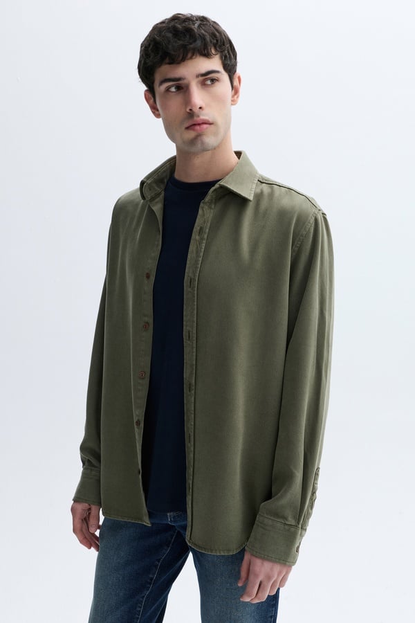 REGULAR FIT UZUN KOLLU LİYOSEL GÖMLEK