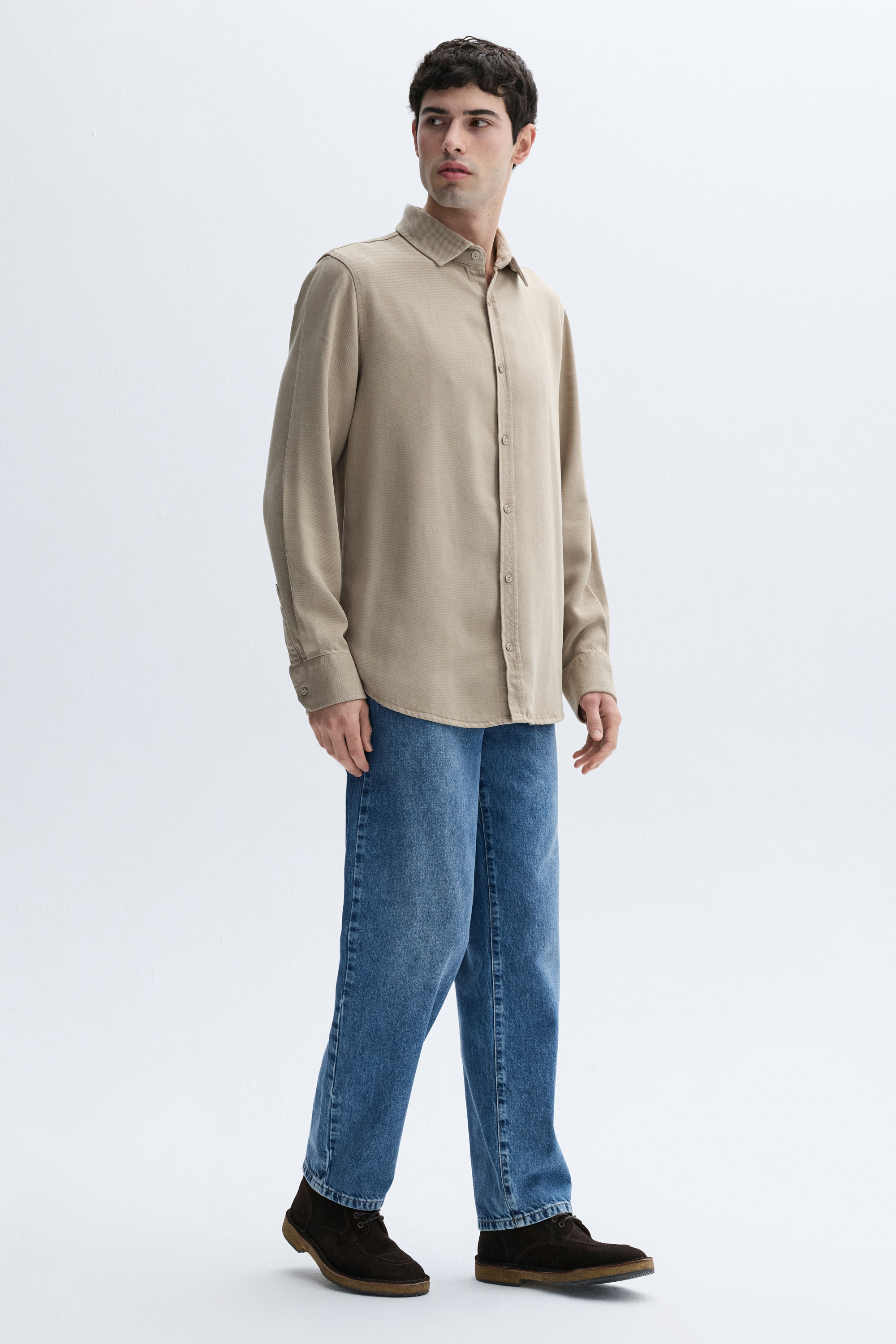 REGULAR FIT UZUN KOLLU LİYOSEL GÖMLEK