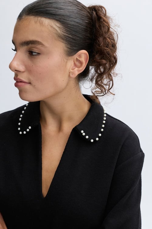  TAŞLI POLO YAKA SWEATSHIRT