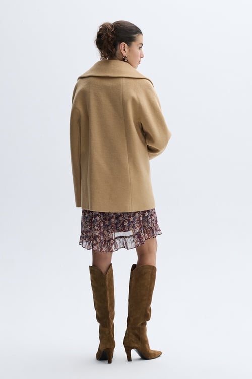  LOOSE FIT KISA YÜN KARIŞIMLI PALTO