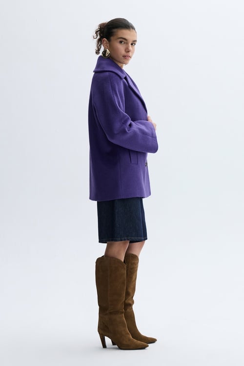  LOOSE FIT KISA YÜN KARIŞIMLI PALTO