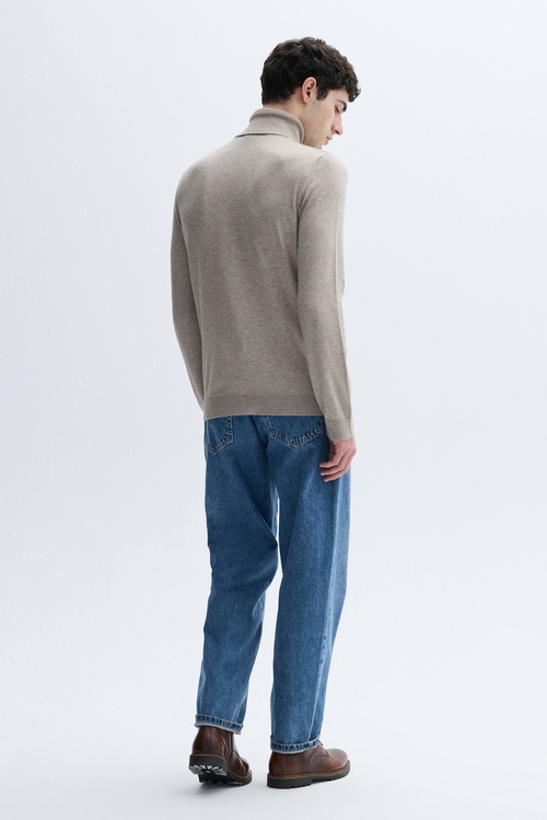 FITTED BALIKÇI YAKA TRİKO KAZAK