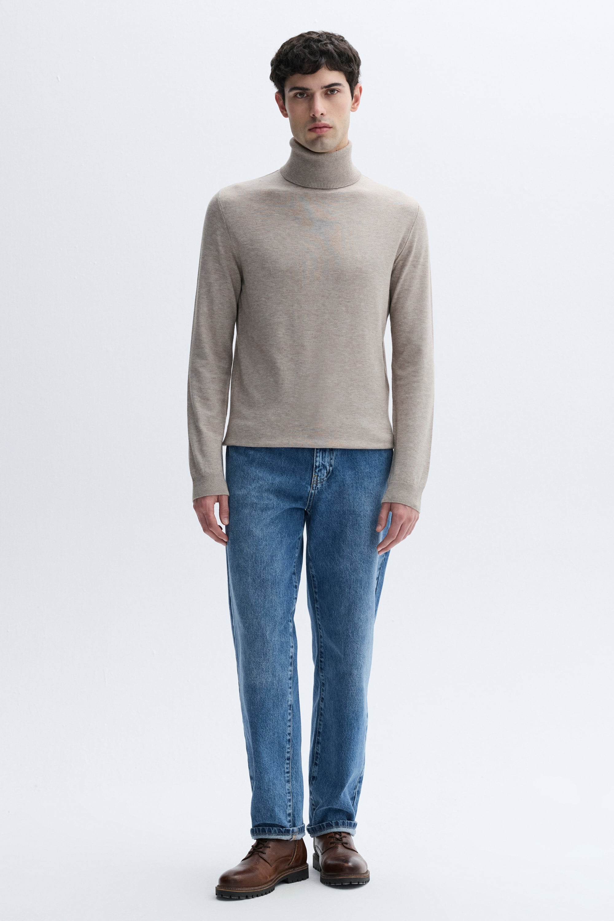 FITTED BALIKÇI YAKA TRİKO KAZAK