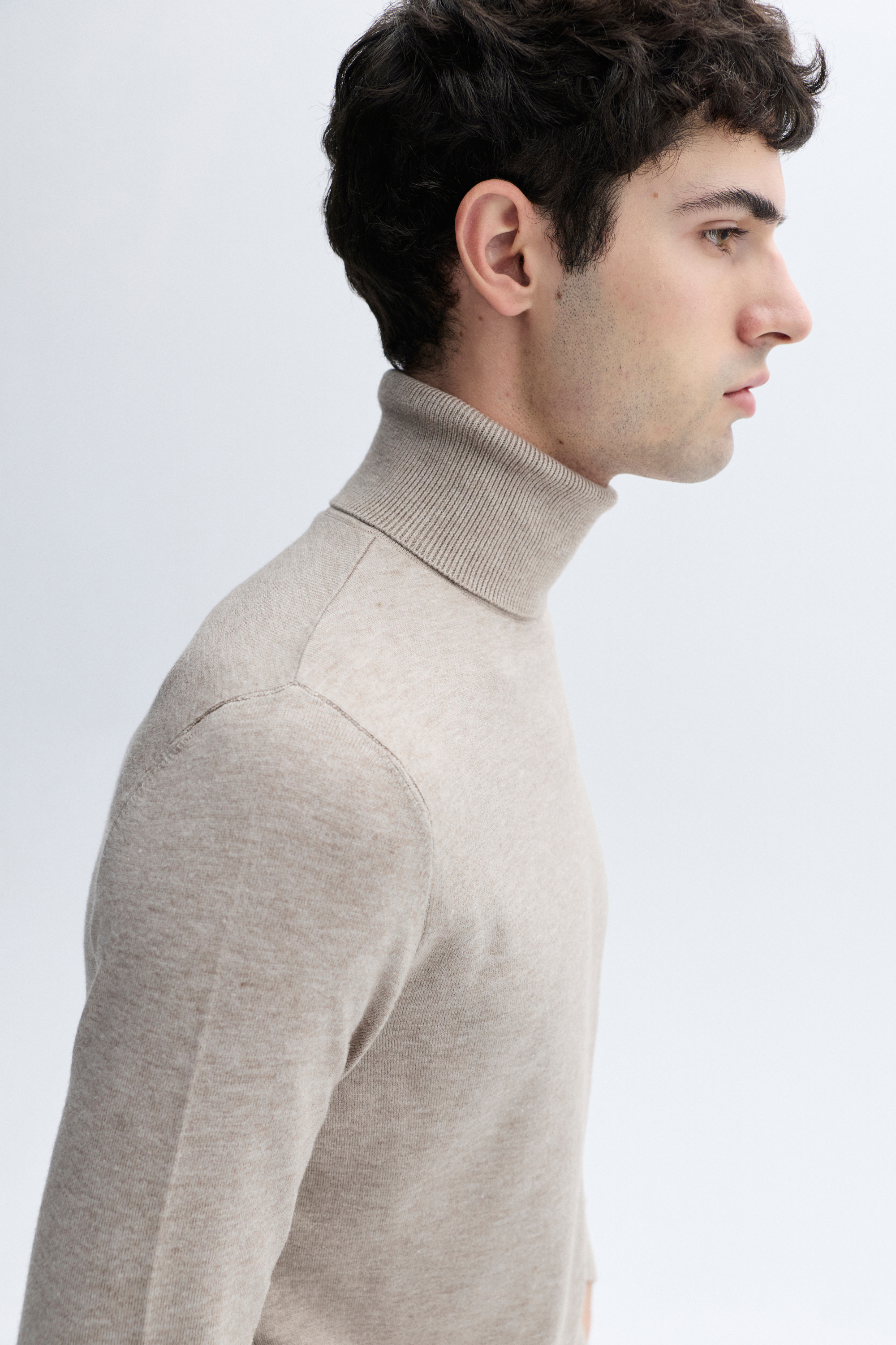 FITTED BALIKÇI YAKA TRİKO KAZAK