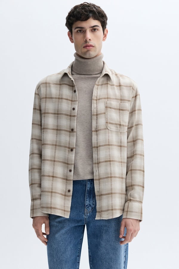 REGULAR FIT EKOSELİ UZUN KOLLU GÖMLEK