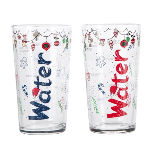 WATER BARDAK 570 ML 2'Lİ SET -YILBAŞI