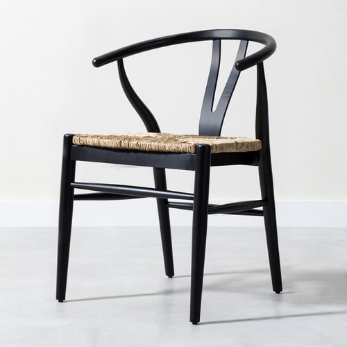 DANISH MASİF AHŞAP SANDALYE SİYAH