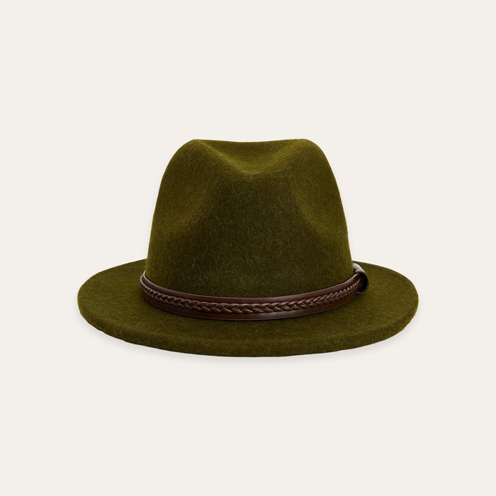 İŞLEMELİ YÜN FÖTR ŞAPKA