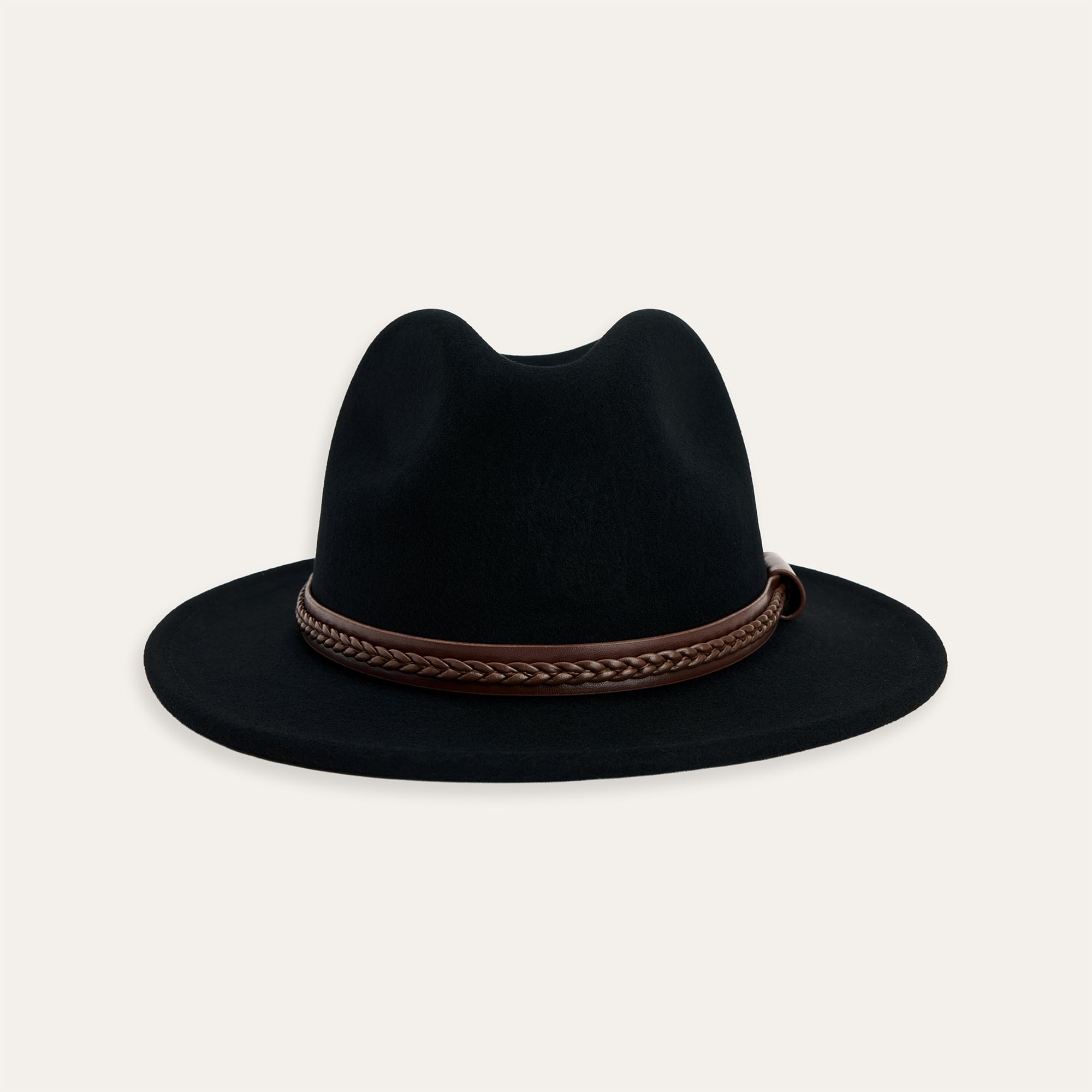 İŞLEMELİ YÜN FÖTR ŞAPKA