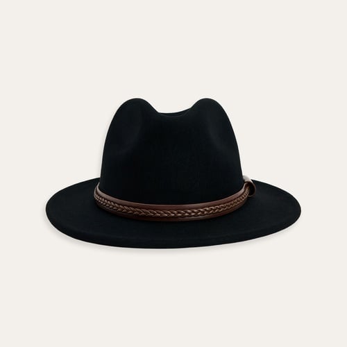 İŞLEMELİ YÜN FÖTR ŞAPKA