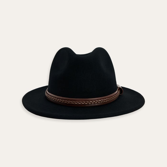 İŞLEMELİ YÜN FÖTR ŞAPKA