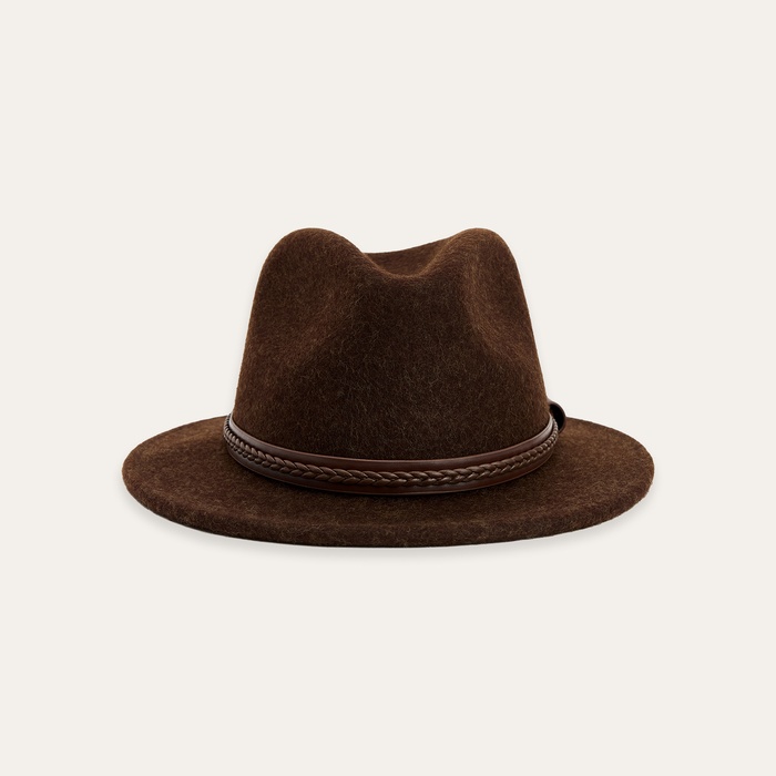 İŞLEMELİ YÜN FÖTR ŞAPKA