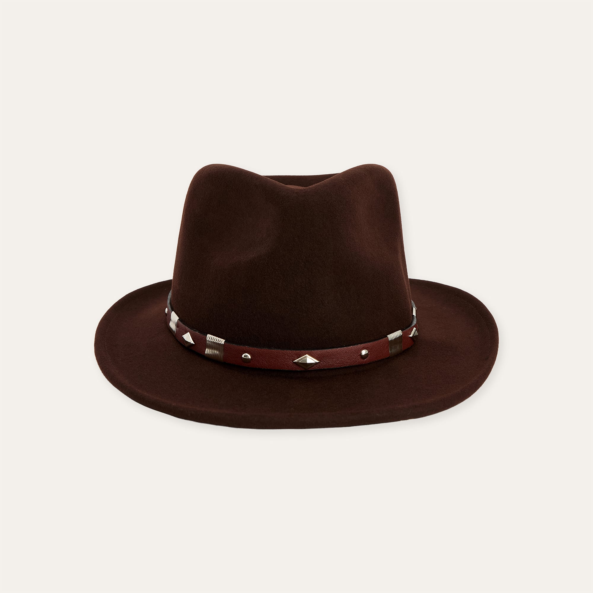 İŞLEMELİ YÜN FÖTR ŞAPKA