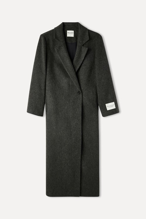 YÜN KARIŞIMLI UZUN PALTO