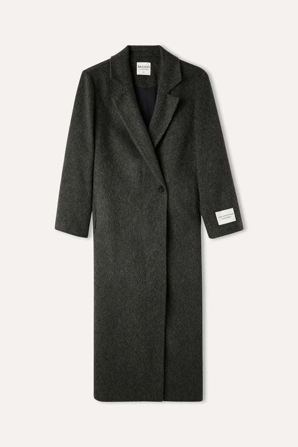 YÜN KARIŞIMLI UZUN PALTO