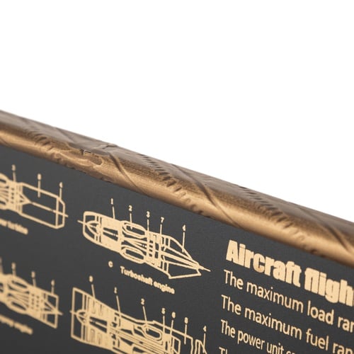  AIRPLANE KIRMIZI DUVAR SAATİ 78X8X21CM