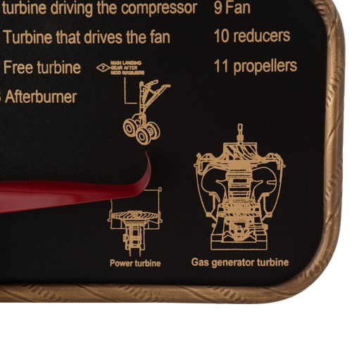 AIRPLANE KIRMIZI DUVAR SAATİ 78X8X21CM