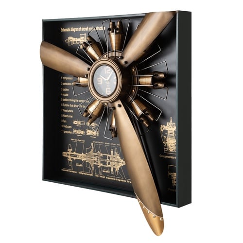 ELICA GOLD DUVAR SAATİ 80X15X96CM