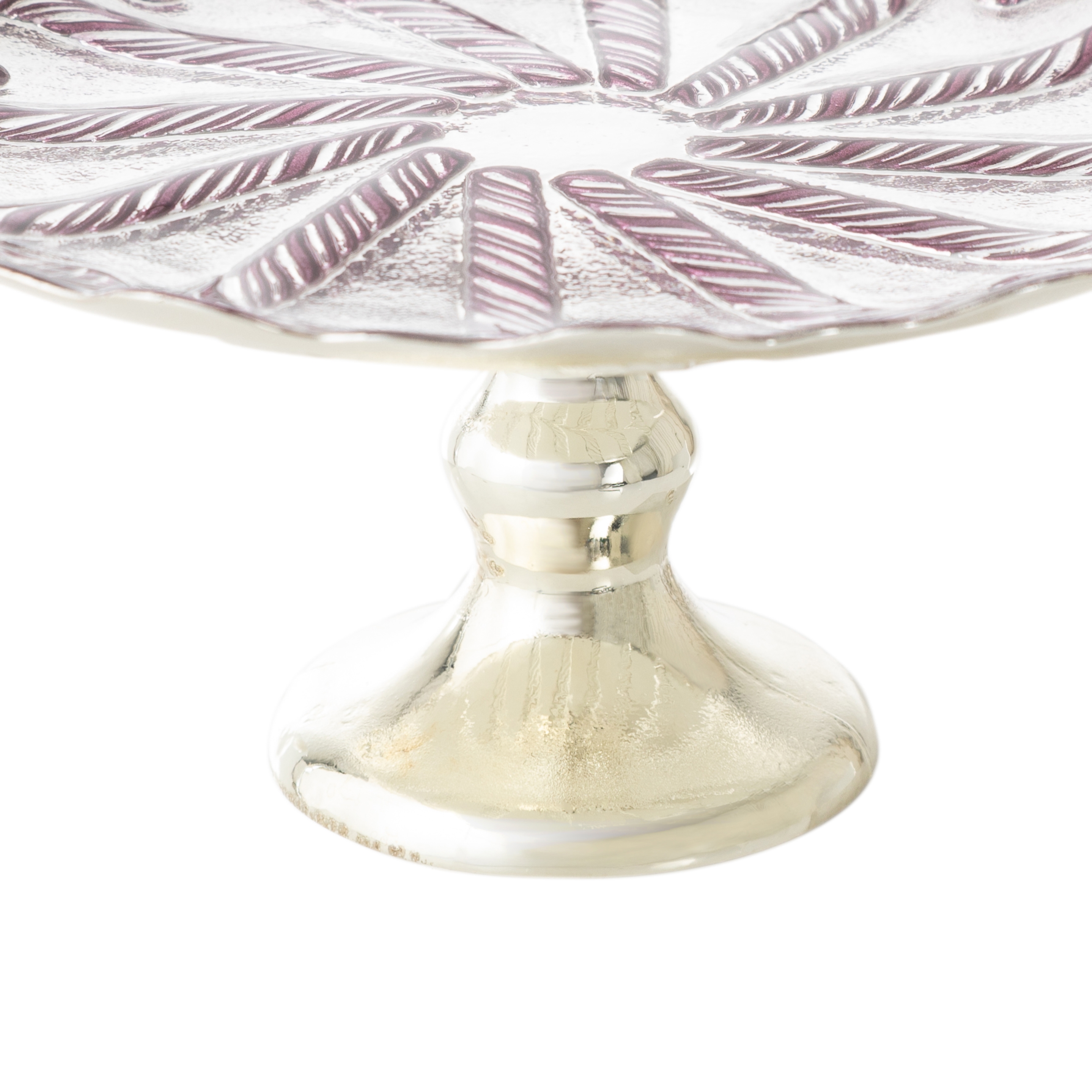 BASTON ŞEKER DESENLİ AYAKLI SUNUM 21 CM