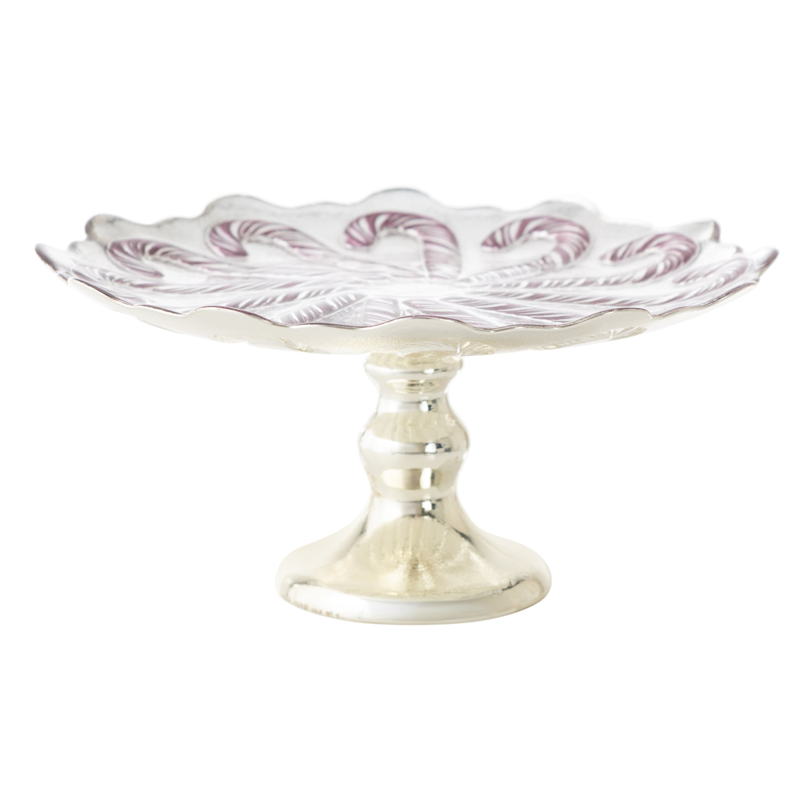 BASTON ŞEKER DESENLİ AYAKLI SUNUM 21 CM