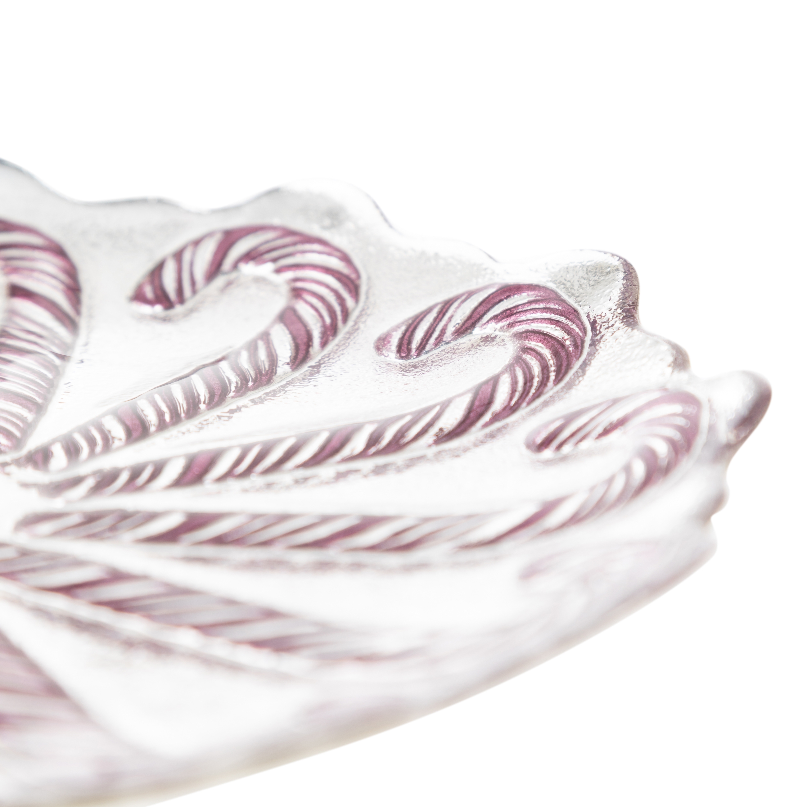 BASTON ŞEKER DESENLİ AYAKLI SUNUM 21 CM