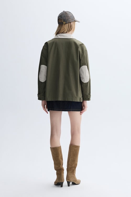 KADİFE YAKA OVERSIZE MONT CEKET