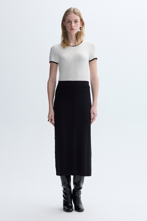 NERVÜR DİKİŞLİ YIRTMAÇLI MİDİ ETEK