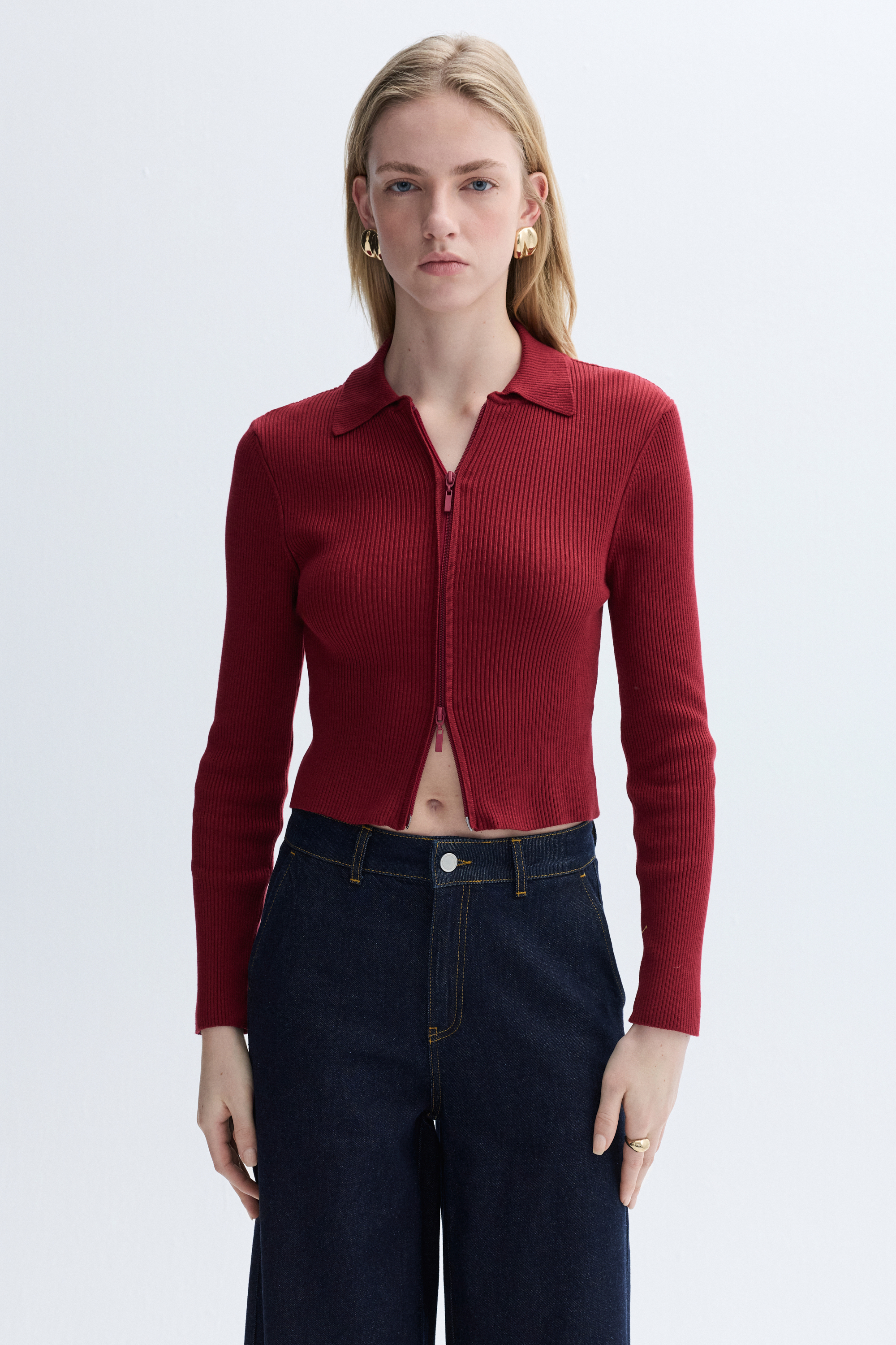 POLO YAKA FERMUARLI TRİKO HIRKA