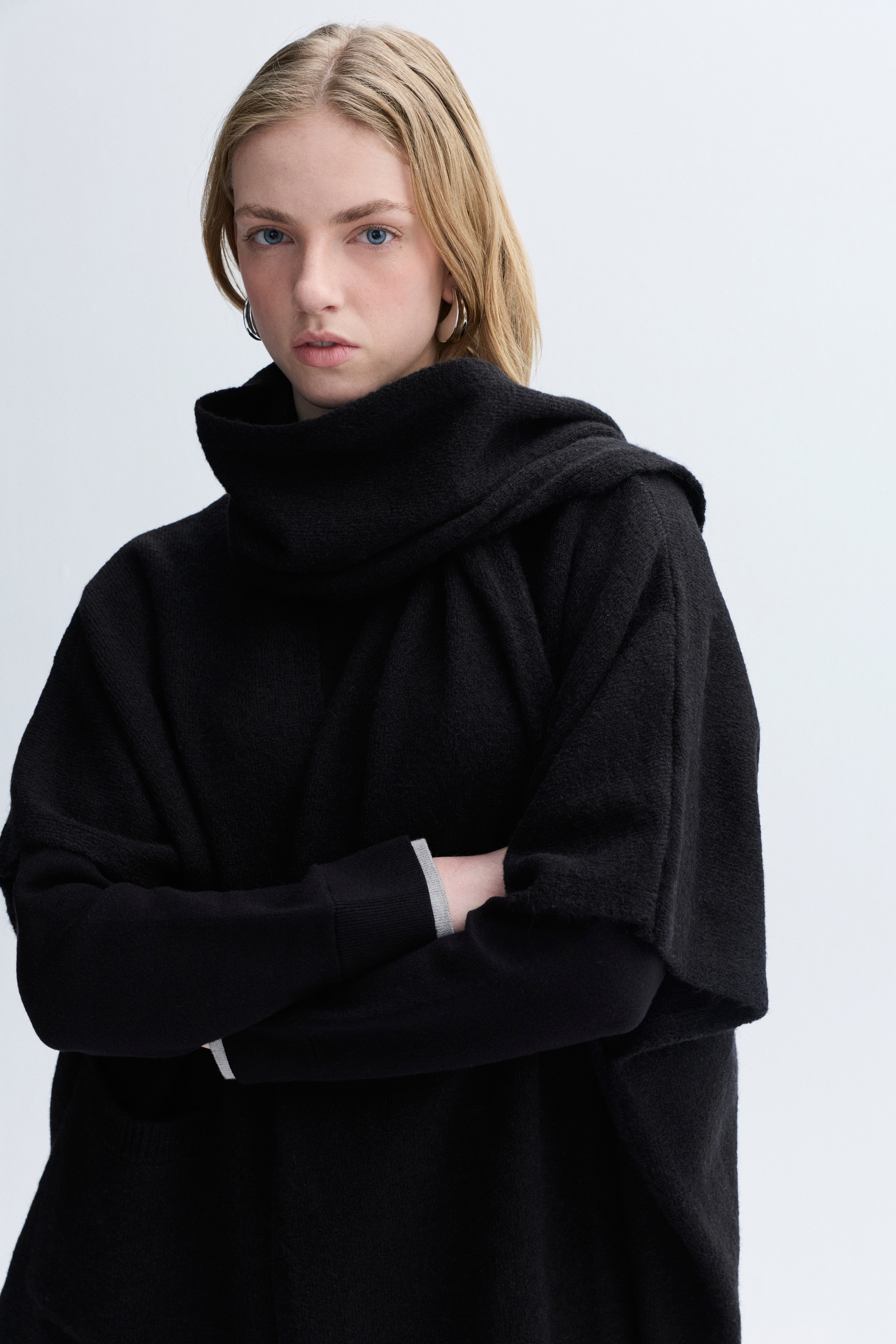 ŞAL YAKA OVERSIZE KISA KOLLU HIRKA