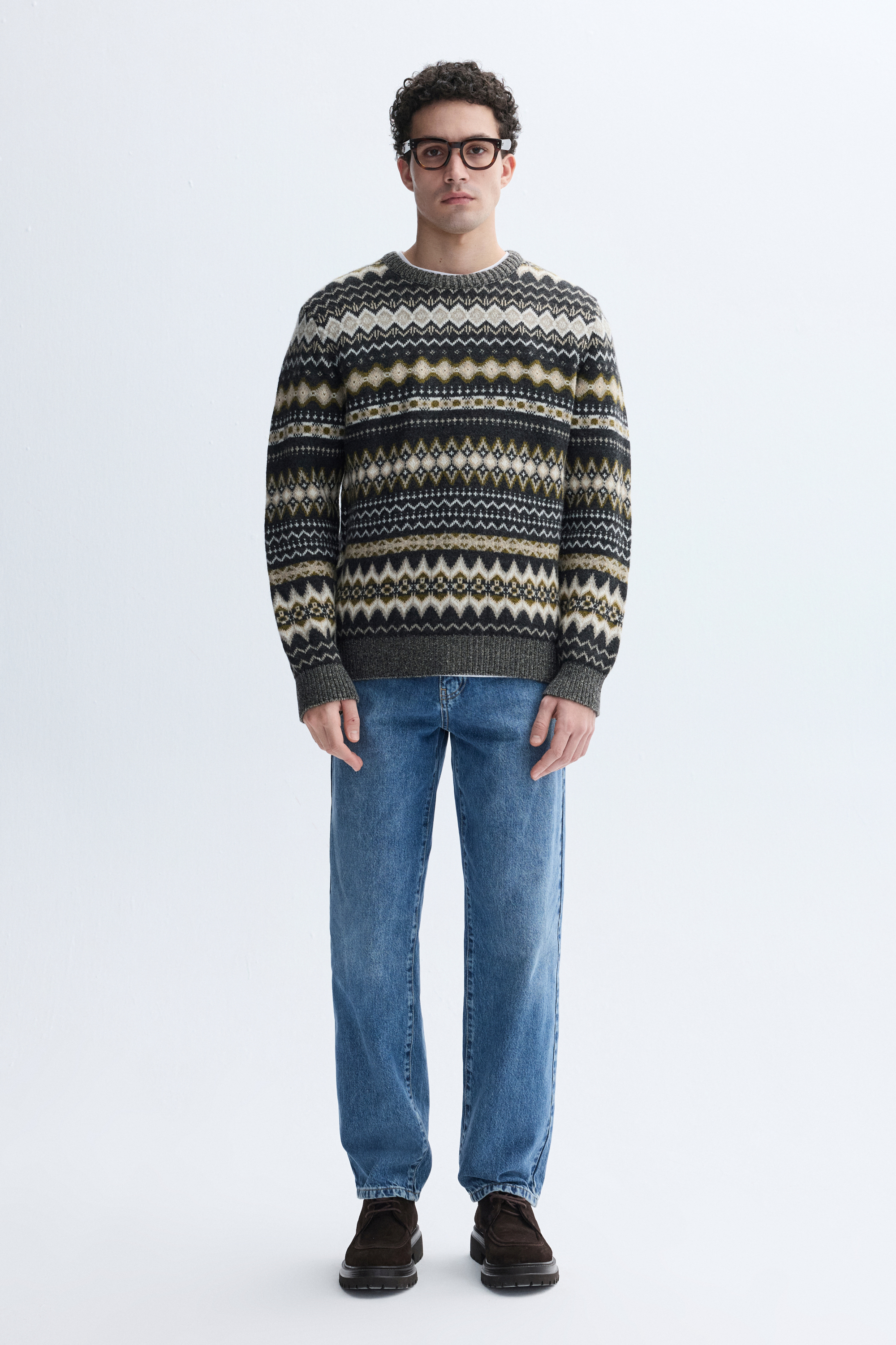 JAKARLI BİSİKLET YAKA KAZAK