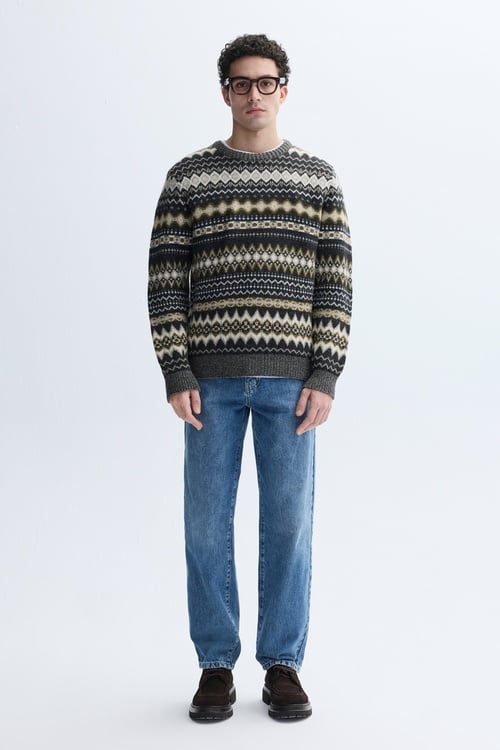 JAKARLI BİSİKLET YAKA KAZAK