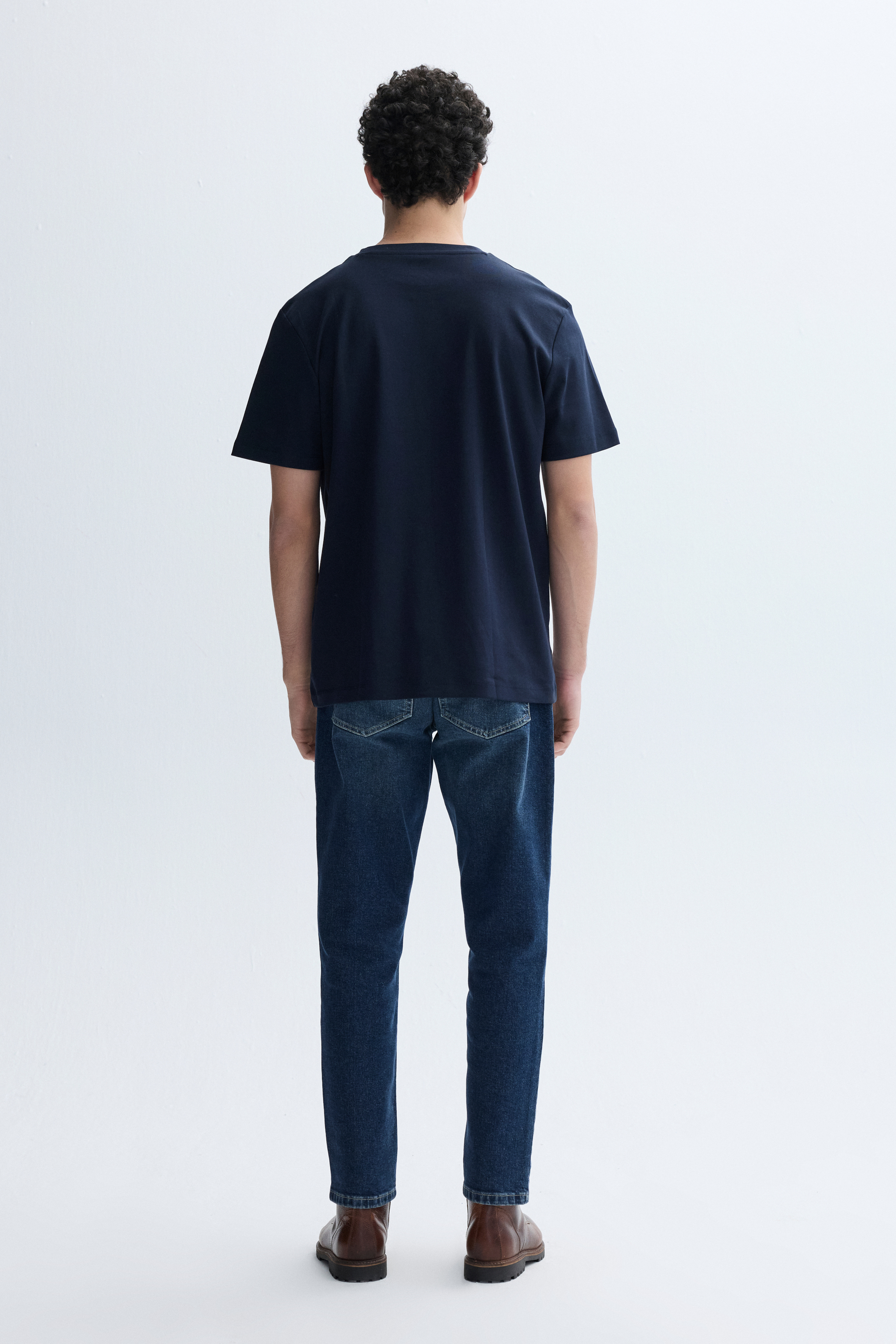 COMFORT FIT BİSİKLET YAKA T-SHIRT