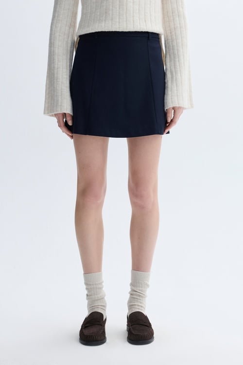 DİKİŞ DETAYLI MİNİ ETEK