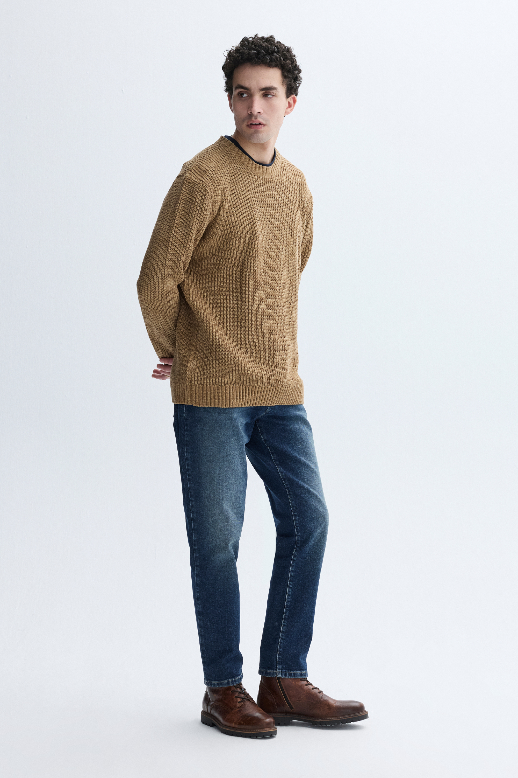 BİSİKLET YAKA ÖRGÜ KAZAK