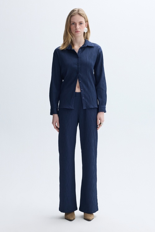 WIDE LEG BELİ LASTİKLİ PANTOLON