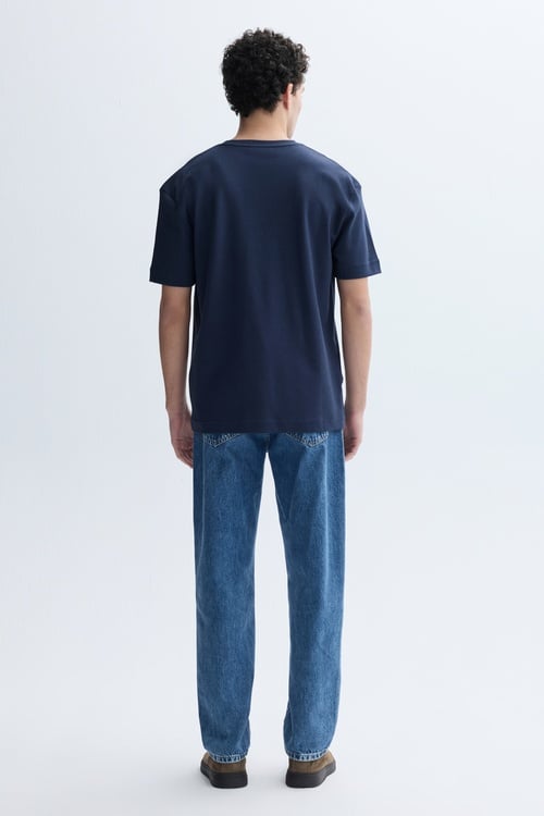 COMFORT FIT BİSİKLET YAKA T-SHIRT