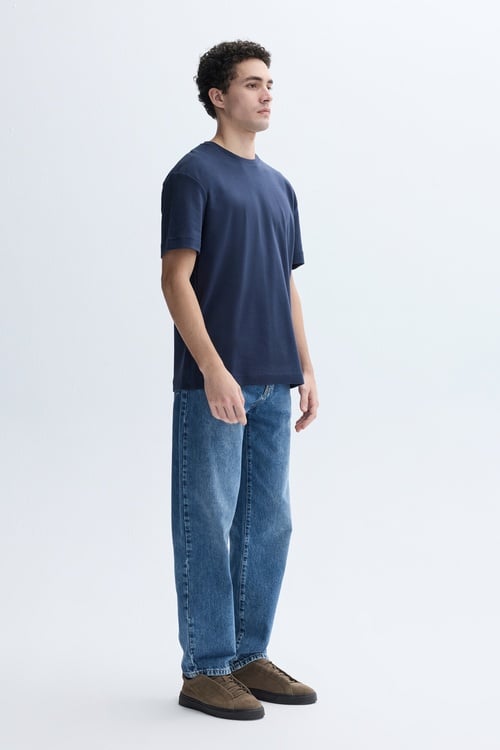 COMFORT FIT BİSİKLET YAKA T-SHIRT