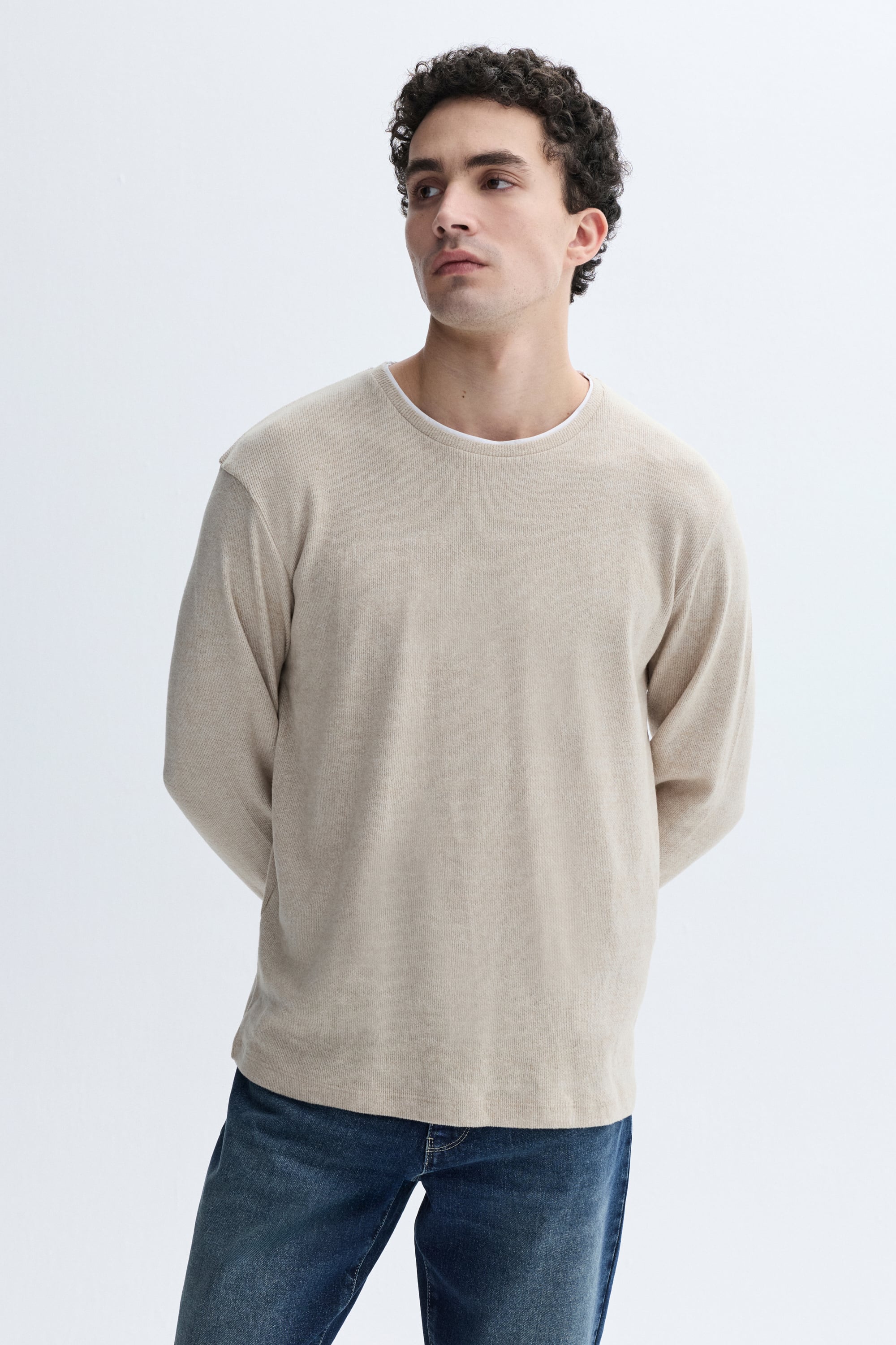 BİSİKLET YAKA SWEATSHIRT