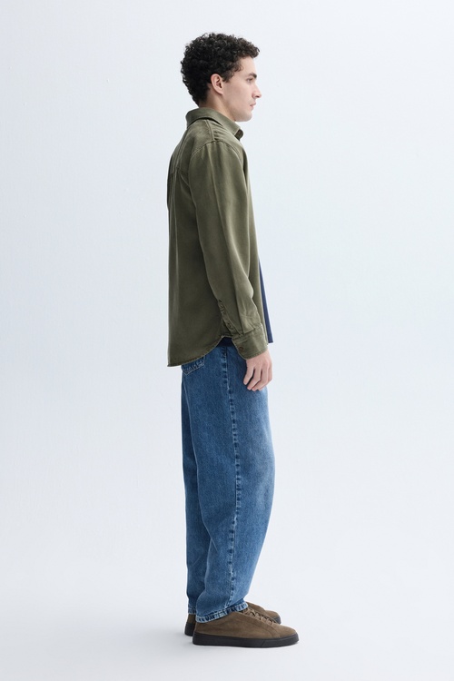  REGULAR FIT UZUN KOLLU LİYOSEL GÖMLEK